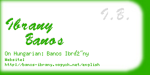 ibrany banos business card